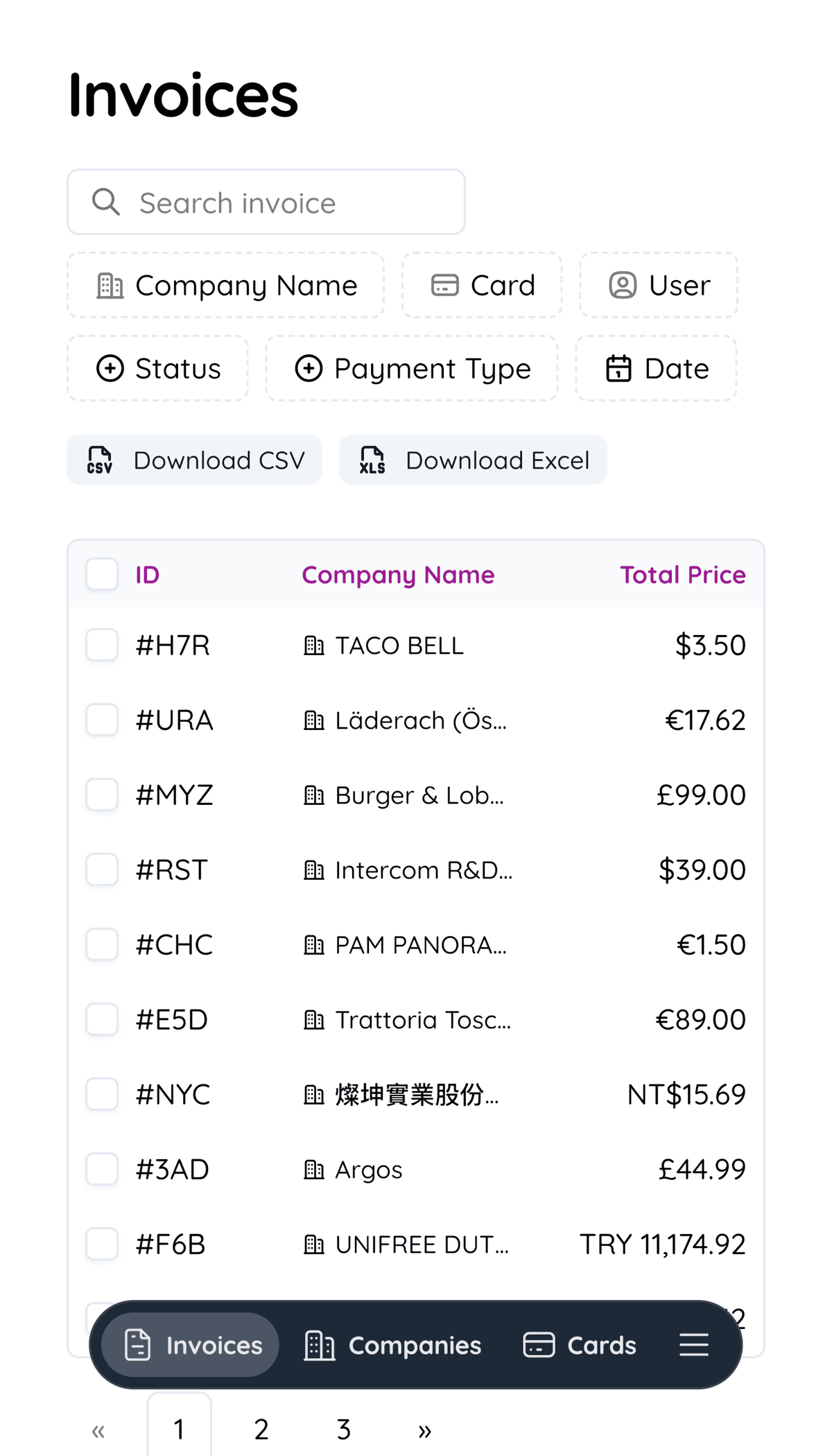 BillOver Dashboard
